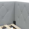 vidaXL Corner Bed Frame with Headboard Light Grey 100 x 200 cm Fabric