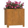 vidaXL Planter with Legs Rusty 40x40x40 cm Corten Steel