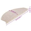 vidaXL Stair Mats 10 pcs 65x24x4 cm Taupe Half Round Large