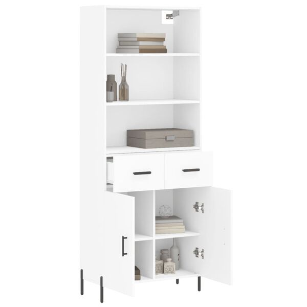 vidaXL Highboard White 69.5x34x180 cm Engineered Wood