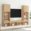 vidaXL 5 Piece TV Wall Units with LED Sonoma Oak Engineered Wood