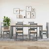 vidaXL 7 Piece Dining Set Panama Grey Solid Wood Pine