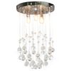 vidaXL Ceiling Lamp | Silver and Transparent | Metal and Acrylic | Medium