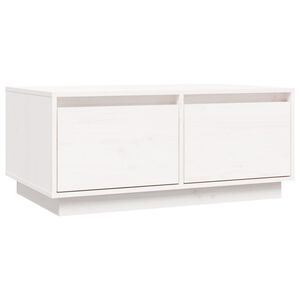 vidaXL Coffee Table White 80x50x35 cm Solid Wood Pine