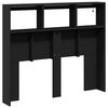 vidaXL Headboard Cabinet with LED Black 120x17x102 cm
