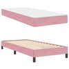 vidaXL Box Spring Bed with Mattress Pink 80 x 220 cm Fabric