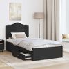 vidaXL Bed Frame with Headboard Black 100 x 200 cm Engineered Wood