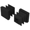 vidaXL End Caps 2 pcs Black 15 x 15 x 15 mm PP