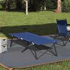 vidaXL Folding Camping Bed Folding Manual 2 pcs Blue 206 x 76 x 74 cm