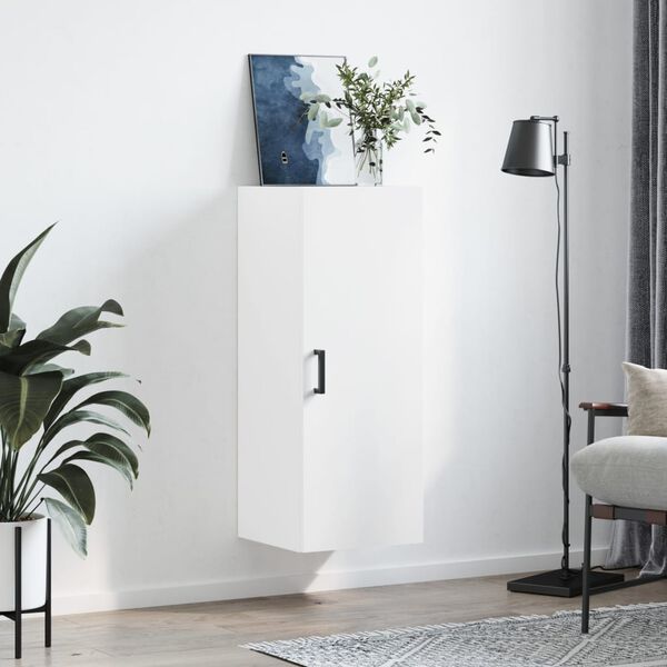 vidaXL Wall Mounted Cabinet White 34.5x34x90 cm