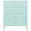 vidaXL Chest of Drawers Mint 80x35x101.5 cm Steel