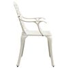 vidaXL 3 Piece Bistro Set Cast Aluminium White
