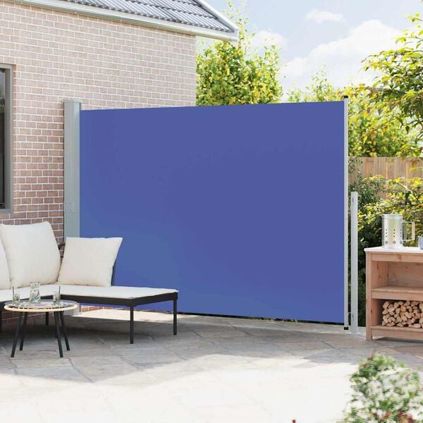 vidaXL Patio Retractable Side Awning 200x300 cm Blue