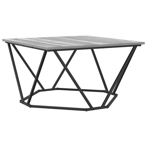 vidaXL Coffee Table Grey Sonoma 80 x 80 x 45 cm