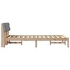 vidaXL Bed frame Brown and light grey 120 x 190 cm Solid pine wood