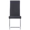 vidaXL Cantilever Dining Chairs 4 pcs Black Fabric