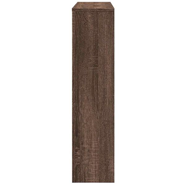 vidaXL Radiator Cover Brown Oak 149x20x82 cm Engineered Wood