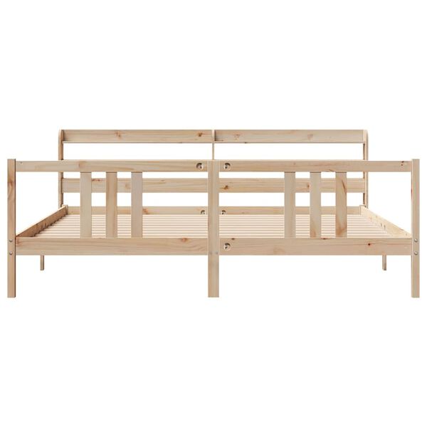 vidaXL Bed Frame with Headboard without Mattress 200x200 cm