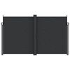 vidaXL Retractable Side Awning Black 200x1000 cm