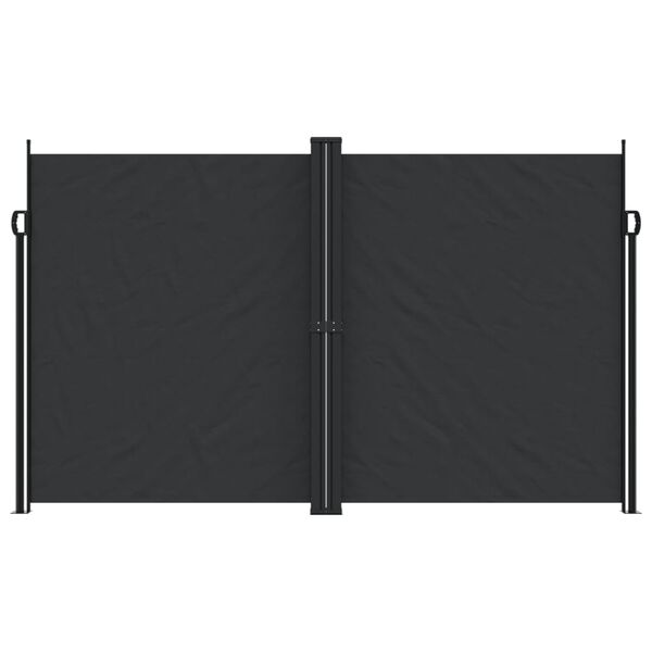 vidaXL Retractable Side Awning Black 200x1000 cm