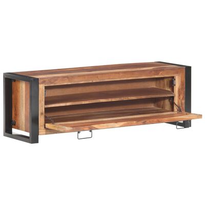 vidaXL Shoe Cabinet 120x35x40 cm Solid Wood with Sheesham Finish