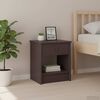 vidaXL Bedside Cabinet Dark Brown 35x30x40 cm Solid Pinewood