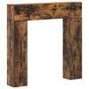 vidaXL Fireplace Surround Smoked Oak 102 x 18 x 100.5 cm