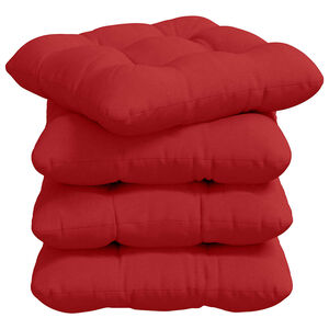 vidaXL Seat Cushions 4 pcs Red 40 x 40 x 12 cm Fabric
