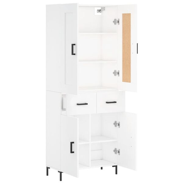 vidaXL Highboard White 69.5x34x180 cm Engineered Wood