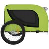 vidaXL Pet Bike Trailer Green and Black Oxford Fabric and Iron