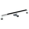 vidaXL Shower Drain Glass Cover with 360&deg; Siphon Black 80 cm