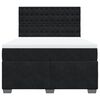 vidaXL Box Spring Bed with Mattress Black 140x190 cm Velvet