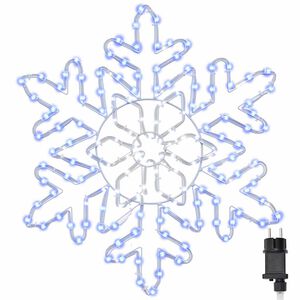 vidaXL Christmas Snowflake with 156 LEDs Blue 55.5 x 55.5 x 0.75cm PVC