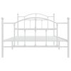 vidaXL Metal Bed Frame without Mattress with Footboard White 100x200cm