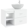 vidaXL Bathroom Furniture Set 2 pcs White Engineered Wood
