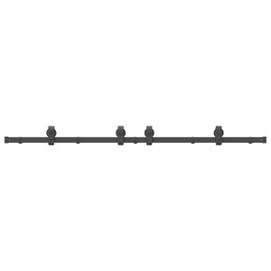 vidaXL Sliding Door Hardware Kit 183 cm Steel Black