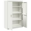 vidaXL Storage Cabinet 2 pcs White 90 x 40 x 140 cm Steel