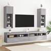 vidaXL TV Cabinets with LED Lights 2 pcs Grey Sonoma 30.5x30x90 cm