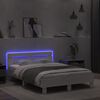 vidaXL Bed Frame with LED without Mattress White 120x190 cm Small Double