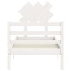 vidaXL Bed Frame without Mattress White 90x200 cm Solid Wood