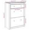 vidaXL Shoe Cabinet PANAMA 80x35x105 cm Solid Wood Pine