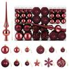 vidaXL Christmas Ball Set 111 pcs Wine Red 6 cm Polystyrene
