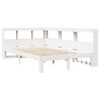 vidaXL Bookcase Bed without Mattress White 120x190 cm Small Double Solid Wood Pine