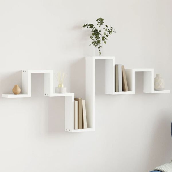 vidaXL Wall Shelf White 104.5x10x43 cm Engineered Wood