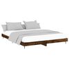 vidaXL Bed Frame without Mattress Smoked Oak 150x200 cm King Size Engineered Wood