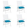 vidaXL Chair Cushions 4 pcs Light Blue 40x40x7 cm Oxford Fabric