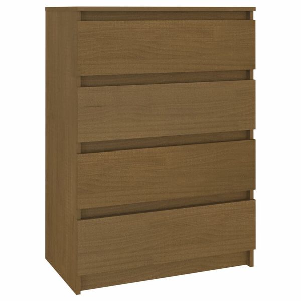 vidaXL Side Cabinet Honey Brown 60x36x84 cm Solid Pinewood