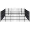 vidaXL Outdoor Dog Kennel Steel 55.3 m&sup2;