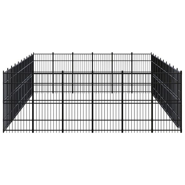 vidaXL Outdoor Dog Kennel Steel 55.3 m&sup2;