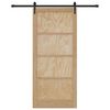 vidaXL Sliding Door ORKDAL Brown 93 x 211 cm Solid Pine Wood